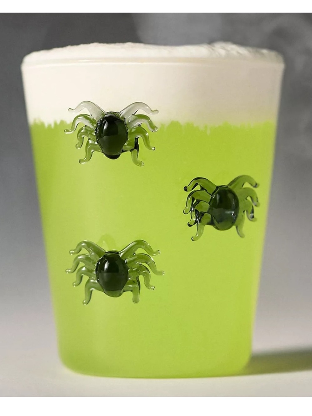 Anthropologie 3D Halloween Icon Juice Glass, Spider set of two
